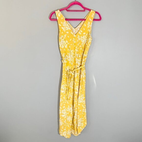 A New Day yellow floral sleeveless unlined flowy midi dress - Small - Picture 3 of 10